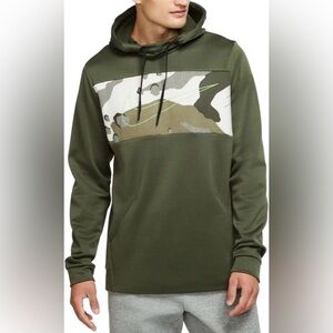 Nike dry fit Olive green Camo hoodie Sweatshirt. Size small . Men or youth
